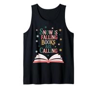 Camiseta Snow is Falling Books Are Calling Book Lover Camiseta sin Mangas