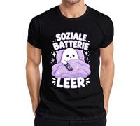 Camiseta Social Batería Vacía Introvertido Espíritu Hombres, Negro , XXL