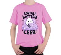 Camiseta Social Batería Vacía Introvertido Espíritu Niños, Rosa., 152