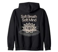Camiseta Soft Breath Soft Mind Lotus Yoga Peaceful Sudadera con Capucha