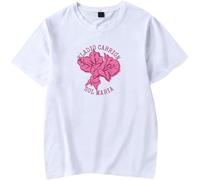 Camiseta Sol María de Eladio Carrión para mujer y hombre, estilo retro, cuello redondo, manga corta, blanco, S