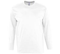 Camiseta Sols Manga Larga Algodón Cuello Redondo Gris Colores S-XXXL 4XL 5XL