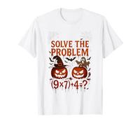 Camiseta Solve The Problem 9x7+4 Meme 6-7 Halloween Camiseta