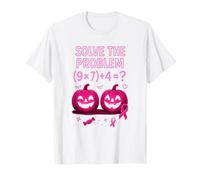 Camiseta Solve The Problem 9x7+4 Meme 6 7 We Wear Pink Camiseta