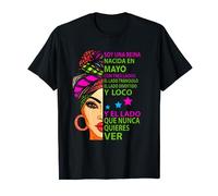 Camiseta Soy Una Reina Nacida En Mayo Con Tres Lados Camiseta