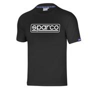 Camiseta Sparco Frame de media manga TG M de algodón negra con logotipo