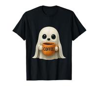 Camiseta Spooky Sips: Cozy Ghost Coffee Lover Camiseta