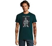Camiseta Springsteen The Boss Rock música Concierto (FR/ES, Letras, L, Regular, Regular, Verde Petróleo)