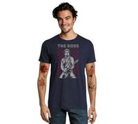 Camiseta Springsteen The Boss Rock música Concierto (FR/ES, Letras, XL, Regular, Regular, Marino)