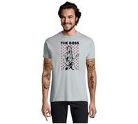 Camiseta Springsteen The Boss Rock música Concierto (FR/ES, Letras, XXL, Regular, Regular, Azul Glaciar)