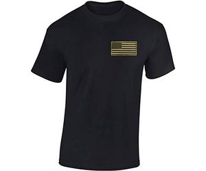 Camiseta: Stars and Stripes con Bordado/Negro - Bandera USA T-Shirt - Regalo Hombre-s y Mujer-es - Estados Unidos de América - United States - Bike-r Rock Motero Chopper - US-Army Camo (3XL)