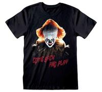 Camiseta Stephen King IT Pennywise Chapter 2 Hombre Oficial Negro Algodón