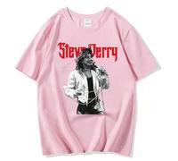 Camiseta Steve Perry Camisa De Manga Corta Con Estampado De Dibujos Animados Para Hombre A La Moda, Camiseta Cómoda Y Suelta Con Cuello Redondo Para Mujer, Camiseta De Manga Corta A La Moda-White||XS