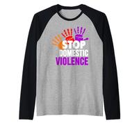 Camiseta Stop Domestic Violence - Concientización sobre la Violencia doméstica Camiseta Manga Raglan