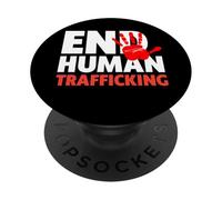 Camiseta Stop Human Trafficking - End Human Trafficking PopSockets PopGrip Adhesivo