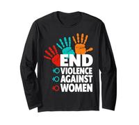 Camiseta Stop Violence Against Women Manga Larga