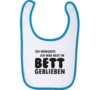 Camiseta stown Baby Peto Icono Alemán Ich wünschte Ich wär heut en la cama geblieben azul azul claro