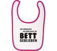 Camiseta stown Baby Peto Icono Alemán Ich wünschte Ich wär heut en la cama geblieben rosa rosa