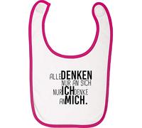 Camiseta stown Baby Peto Icono Alemán todo pensar solo en sí solo Creo en mí rosa rosa