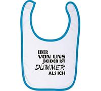 Camiseta stown Baby Peto Icono Alemán Uno de nosotros ambos es Dümmer como yo azul azul claro