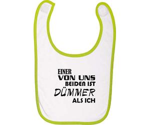 Camiseta stown Baby Peto Icono Alemán Uno de nosotros ambos es Dümmer como yo verde lima