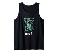 Camiseta Stressed Blessed and Coffee Obsessed Camiseta sin Mangas