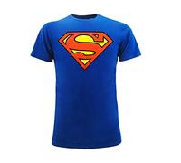 Camiseta Superman Logo Superhéroe Clark Kent - Oficial Unisex Azul y Rojo - Niño y Adulto