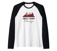 Camiseta Sweet Home Chicago (Camiseta para fanáticos de Chicago Illinois) Camiseta Manga Raglan