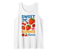 Camiseta Sweet Summer Time Fruits, Summer Strawberry, linda para niñas Camiseta sin Mangas