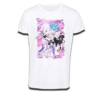 Camiseta Tacto ALGODÓN A3 Emilia Y REM RE Zero WAIFUS Cotton Touch Tshirt