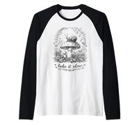 Camiseta Take It Slow Snail, Cottagecore Mushroom Camiseta Manga Raglan