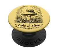 Camiseta Take It Slow Snail, Cottagecore Mushroom PopSockets PopGrip Adhesivo