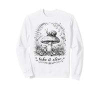 Camiseta Take It Slow Snail, Cottagecore Mushroom Sudadera