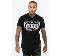 Tapout Camiseta 'CRASHED ' negro / blanco, Talla XL