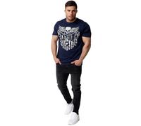 Tapout Westlake Camiseta, Azul Marino, Blanco, XXXL para Hombre