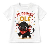 Camiseta taurina Infantil Mi Primer Olé, algodón Blanco, 1-14 años