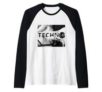 Camiseta Techno Rebellion, Raw Underground Streetwear Statement Camiseta Manga Raglan