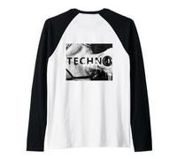 Camiseta Techno Rebellion, Raw Underground Streetwear Statement Camiseta Manga Raglan
