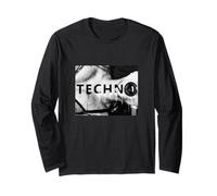 Camiseta Techno Rebellion, Raw Underground Streetwear Statement Manga Larga