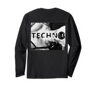 Camiseta Techno Rebellion, Raw Underground Streetwear Statement Manga Larga