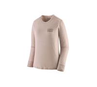 Camiseta técnica Patagonia W's L/S Cap Cool Merino Blend Graphic Shirt (Fitz Roy Strata: Shroom Taupe) Mujer