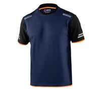 Camiseta técnica Sparco Tucson TG XXL de algodón y poliéster azul marino/naranja