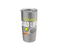Camiseta Tennis Dad Life - Camiseta deportiva para papá del día del juego Vaso térmico de acero inoxidable de doble pared