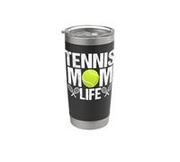 Camiseta Tennis Mom Life - Camiseta deportiva para mamá del día del juego Vaso térmico de acero inoxidable de doble pared