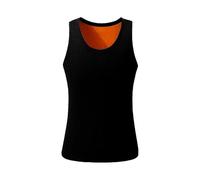 Camiseta térmica gruesa sin mangas para hombre, chaleco de capa base térmica para hombre, cuello redondo, chaleco de capa base suave, cómodo, casual, clásico y minimalista, calentador de cuerpo para