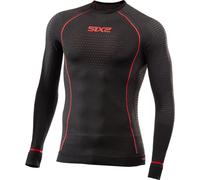 Camiseta Térmico Manga Largo Técnica Unisex de Invierno Six2 Negro/Rojo TS2WCU