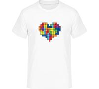 Camiseta Tetris Heart, Blanco, L