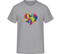 Camiseta Tetris Heart, Color gris., XXL