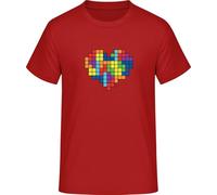 Camiseta Tetris Heart, rojo, XXL