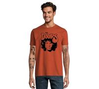 Camiseta The Doors Jim Morrison Rock Pop Banda música Concierto Festival (FR/ES, Letras, XL, Regular, Regular, Terracota)